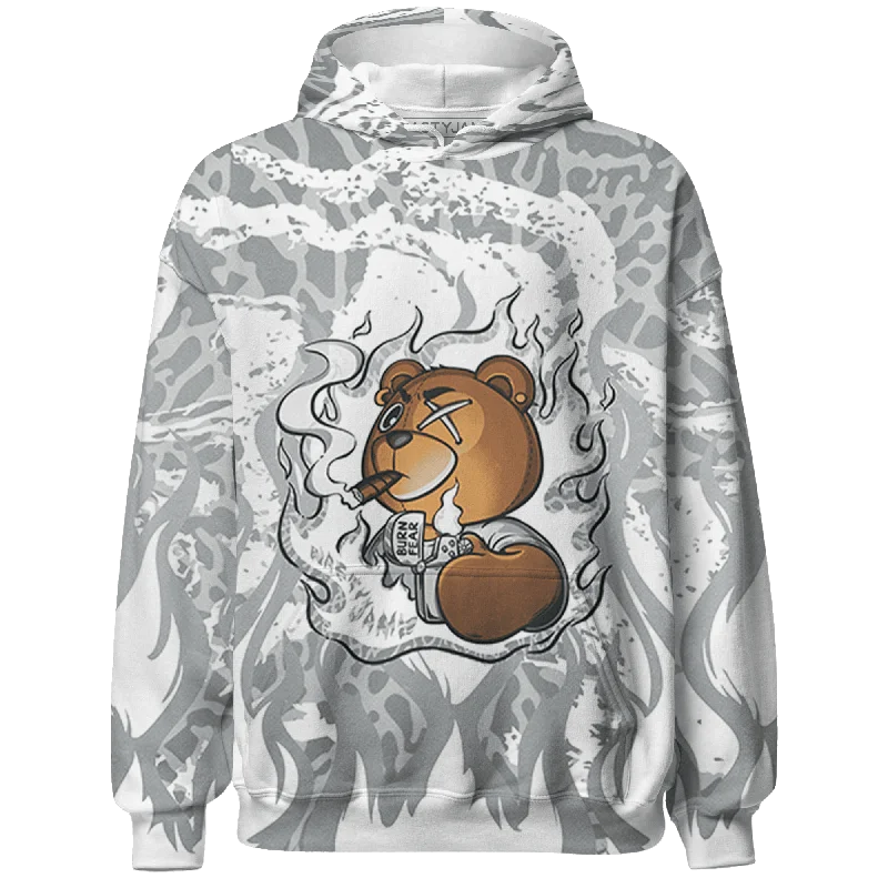 Urban-Inspired Unisex Fashion Trends Essentials On Sale NastyJamz Craft Ivory 3s Hoodie Match BER Burn Fear All-Over Print