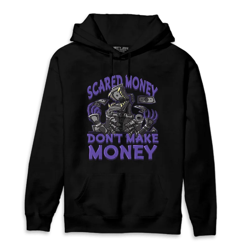 Contemporary Gender-Free Clothing Styles Stylish Statements NastyJamz Field Purple 12s Hoodie Match Scared Moneyy