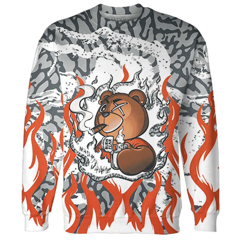 Lightweight And Breathable Unisex Wear Street Chic Discounts NastyJamz Georgia Peach 3s Sweatshirt Match BER Burn Fear All-Over Print