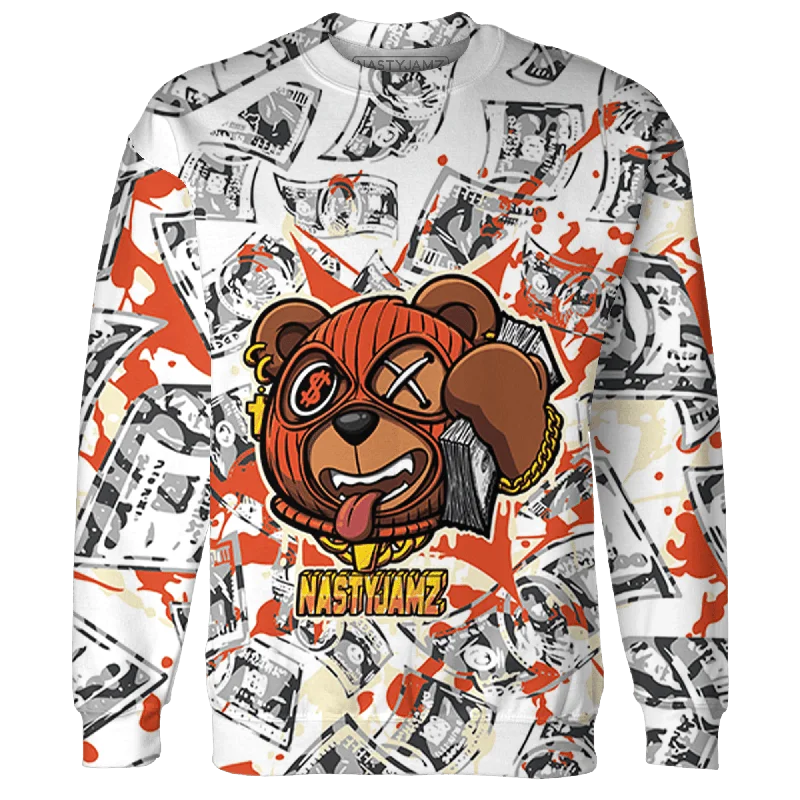 Relaxed-Fit Unisex Clothing Options Modish Fashion Discounts NastyJamz Georgia Peach 3s Sweatshirt Match Money Motive BER All-Over Print