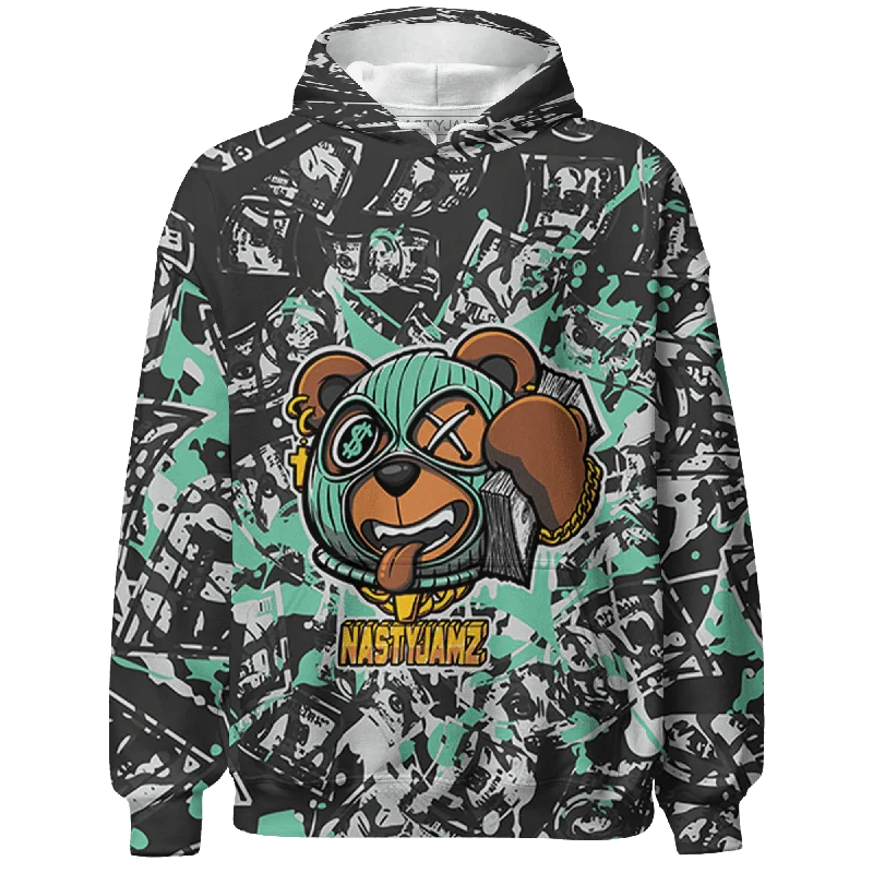 Versatile Unisex Layering Pieces Casual Yet Chic Sales NastyJamz Green Glow 3s Hoodie Match Money Motive BER All-Over Print