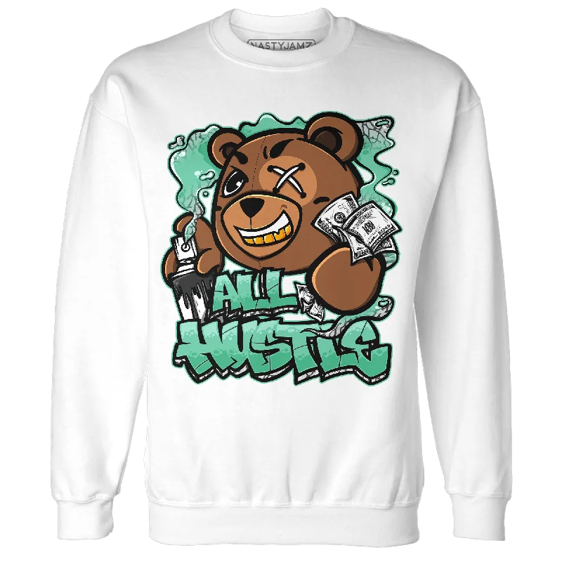 Versatile Gender-Free Wardrobe Essentials Big Discounts NastyJamz Green Glow 3s Sweatshirt Match BER Hustle All Day