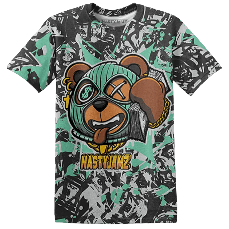 Everyday Wear For Men And Women Limited Time Deal NastyJamz Green Glow 3s T-Shirt Match Money Motive BER All-Over Print