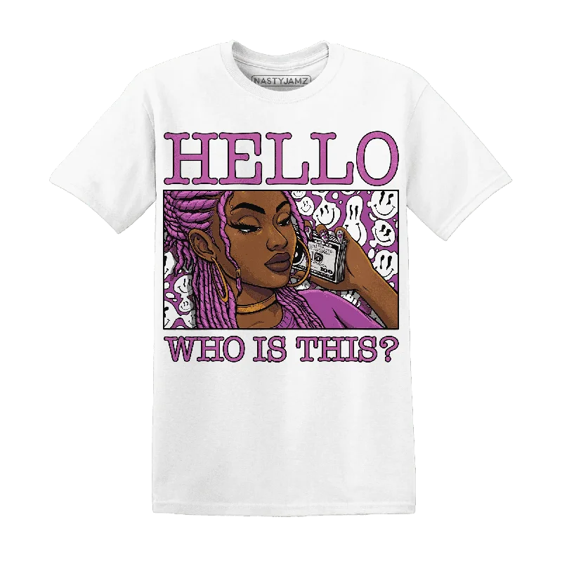 Contemporary Gender-Free Clothing Styles Sophisticated Street Style Offers NastyJamz GS Hyper Violet 4s T-Shirt Match Hello Girl