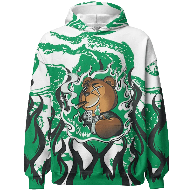 Modern Unisex Streetwear Outfits Limited Stock NastyJamz Lucky Green 5s Hoodie Match BER Burn Fear All-Over Print