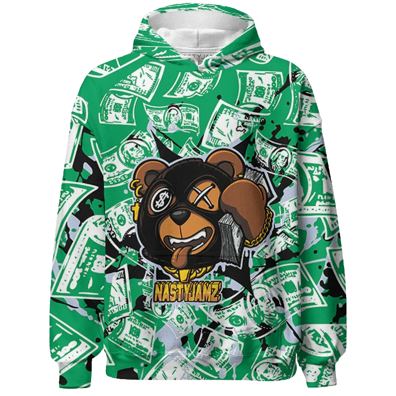 Gender-Neutral Fashion For Everyday Style Street Chic Discounts NastyJamz Lucky Green 5s Hoodie Match Money Motive BER All-Over Print