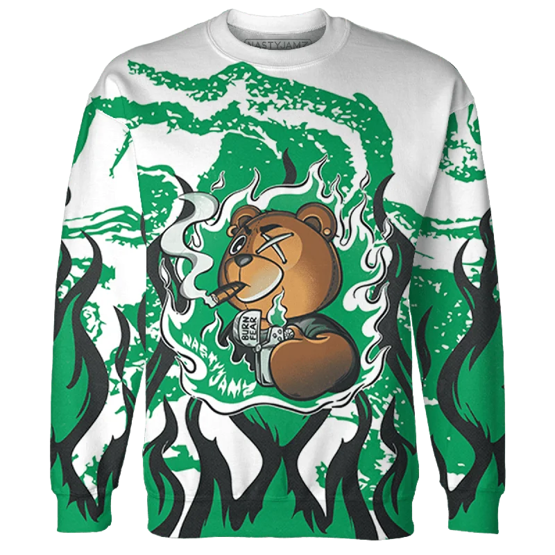 Casual Yet Sophisticated Unisex Fashion Everyday Elegance Sale NastyJamz Lucky Green 5s Sweatshirt Match BER Burn Fear All-Over Print