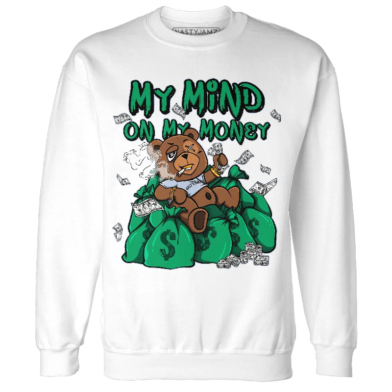 Sleek And Stylish Unisex Outerwear Sporty Fashion Offers NastyJamz Lucky Green 5s Sweatshirt Match My Mind On My Money BER