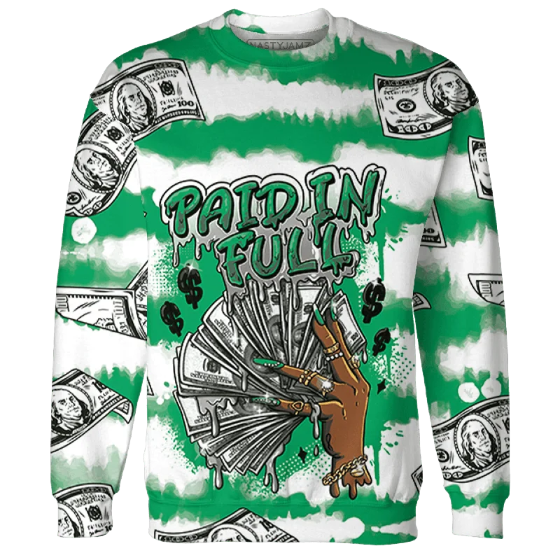 Chic And Casual Unisex Fashion Trends Best Deals Of The Season NastyJamz Lucky Green 5s Sweatshirt Match Paid In Full All-Over Print