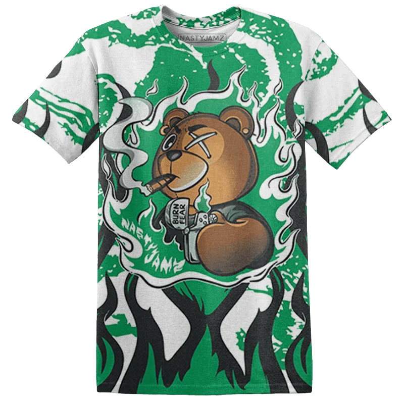 Contemporary Gender-Free Clothing Styles Casual Fashion NastyJamz Lucky Green 5s T-Shirt Match BER Burn Fear All-Over Print