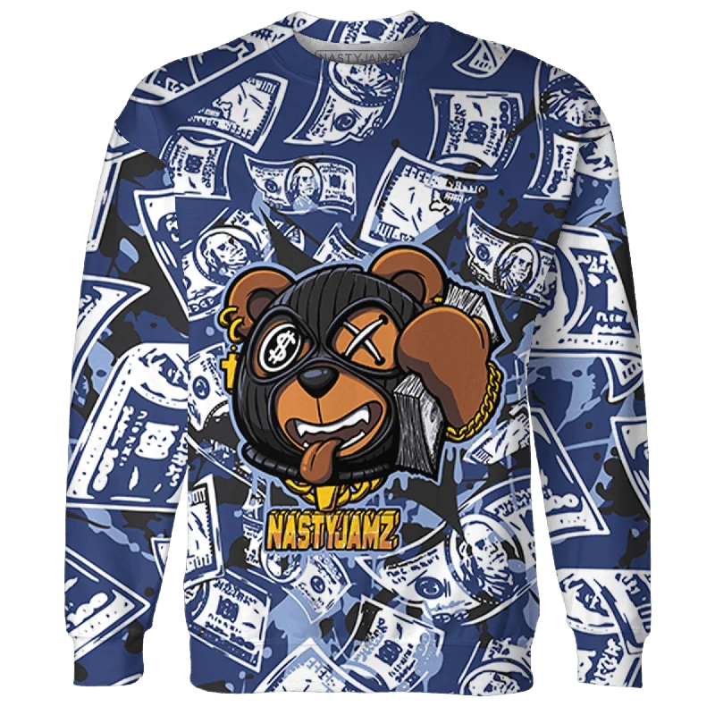 Breathable And Lightweight Unisex Wear Sophisticated Style Offers NastyJamz Midnight Navy 5s Sweatshirt Match Money Motive BER All-Over Print