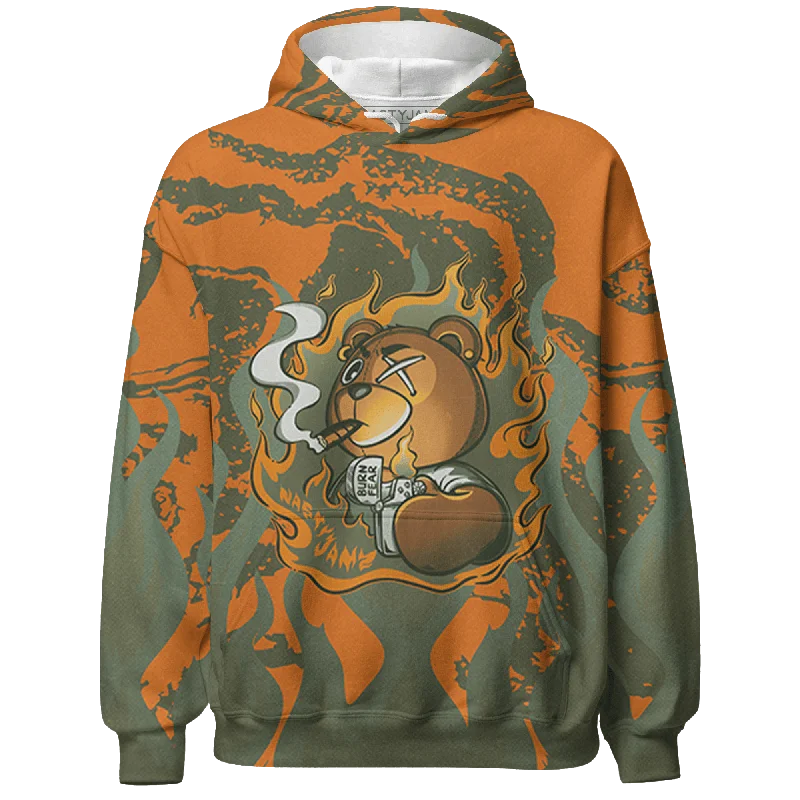 Breathable And Lightweight Unisex Wear Flirty Fashion Discounts NastyJamz Olive 5s Hoodie Match BER Burn Fear All-Over Print