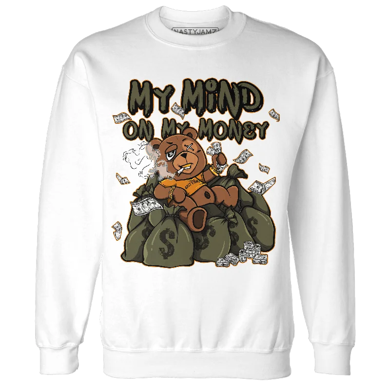 Stylish Unisex Outfit Ideas Affordable Luxury Fashion NastyJamz Olive 5s Sweatshirt Match My Mind On My Money BER