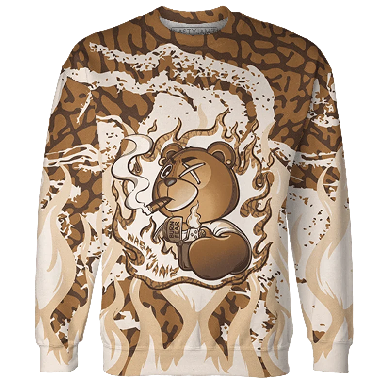 Gender-Neutral Fashion For Everyday Style Exclusive Fashion Deals NastyJamz Palomino 3s Sweatshirt Match BER Burn Fear All-Over Print