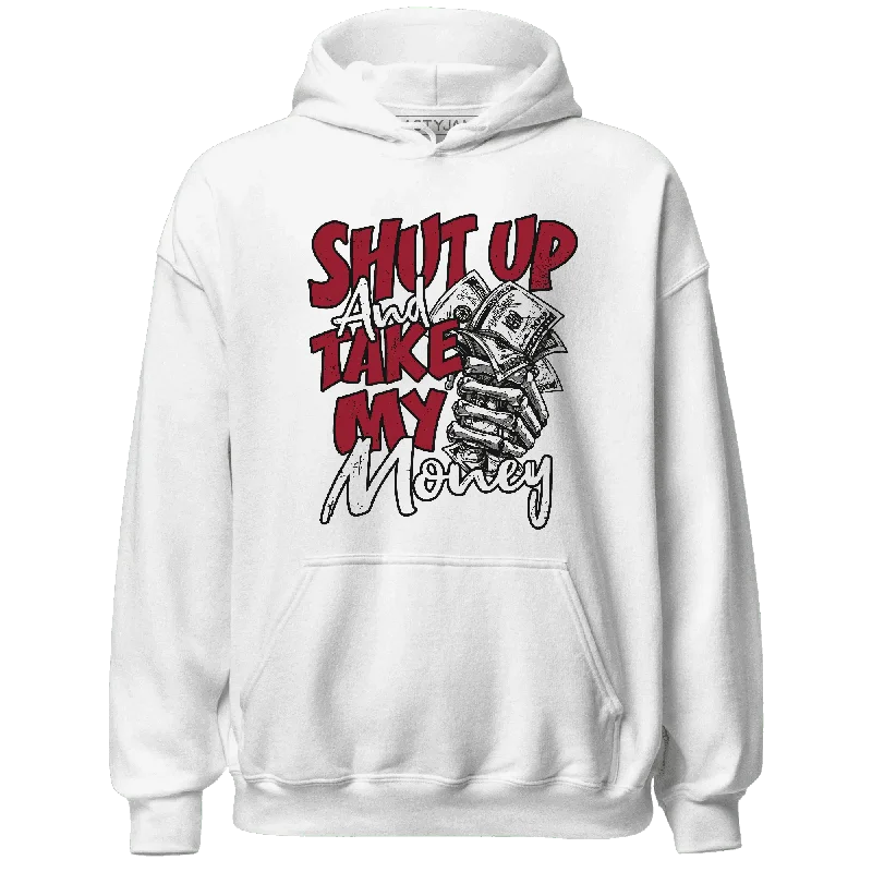 Versatile Unisex Layering Pieces Valentine's Special Retro Red Taxi 12s Hoodie Match Shut Up