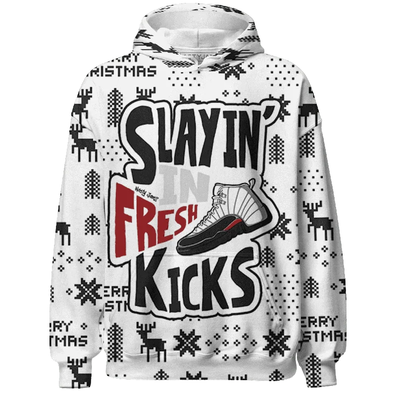 Relaxed-Fit Unisex Clothing Options Forward Trendsetter Retro Red Taxi 12s NastyJamz Hoodie Match Slayin Kicks All-Over Print