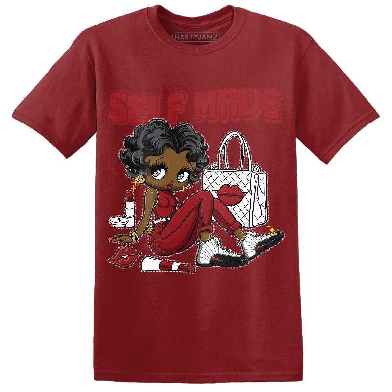 Classic Unisex Fashion Looks Classic Chic Deals NastyJamz Retro Red Taxi 12s T-Shirt Match Sneaker Girl Selfmade