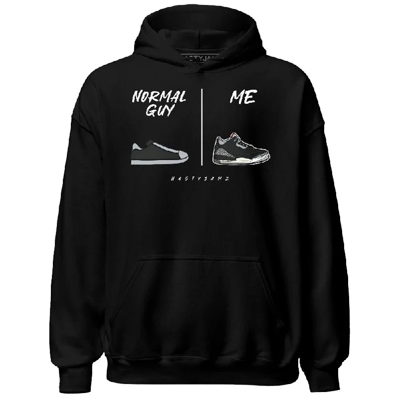 Modern Unisex Clothing For Any Occasion Retro Style Promotions Black Cement 3s NastyJamz Hoodie Match Normal Guy Shoe