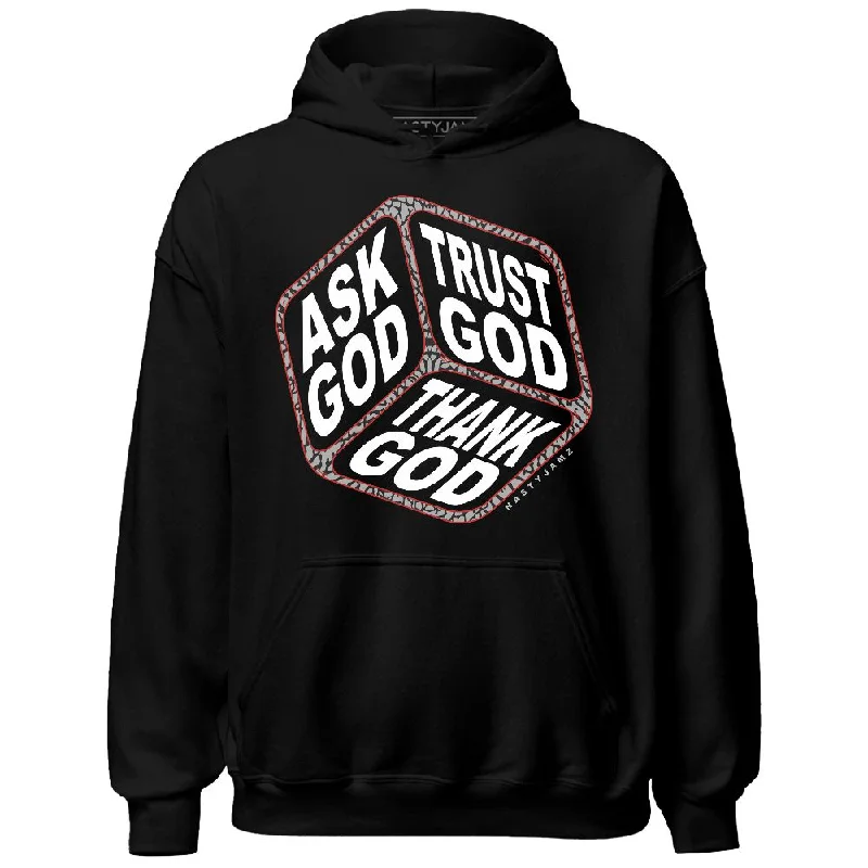 Elegant And Minimal Gender-Free Clothing Fresh Fashion Discounts Black Cement 3s NastyJamz Hoodie Match Trust God