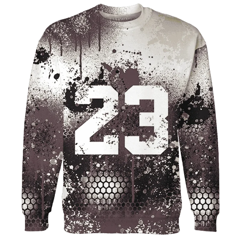 Sleek And Comfortable Unisex Wear Romantic Chic Deals NastyJamz Burgundy Crush 3s Sweatshirt Match 23 Painted Graffiti