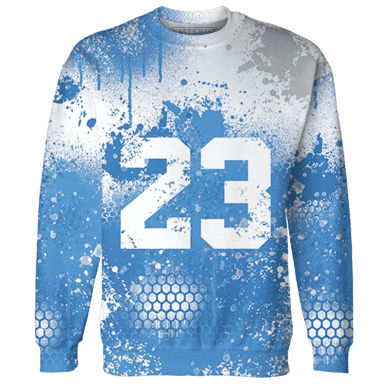 Modern Unisex Clothing For Any Occasion Flash Sales NastyJamz Carolina Blue Univercitii 17s Sweatshirt Match 23 Painted Graffiti