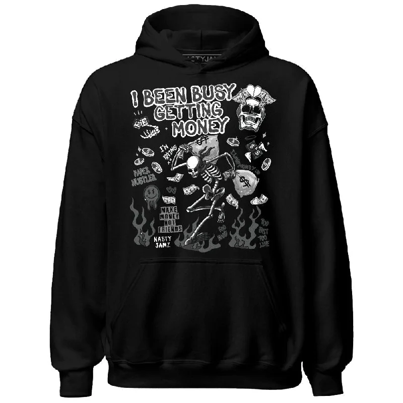 Oversized And Relaxed Unisex Fashion Fashion Forward Femininity Fear 4s NastyJamz Hoodie Match Busy Getting Money Skull