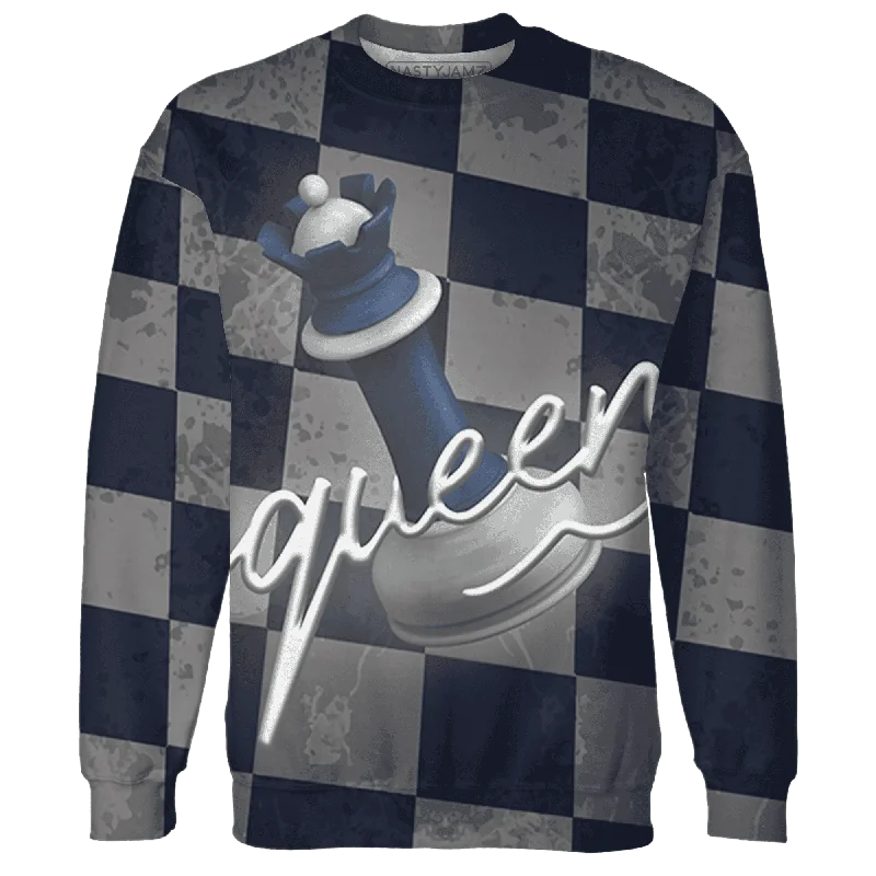 Classic And Timeless Unisex Style Chic & Modern Sales NastyJamz Low Diffused Blue 11s Sweatshirt Match Black Queen All-Over Print