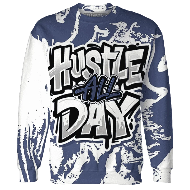 Trendy Unisex Gift Ideas NastyJamz Low Diffused Blue 11s Sweatshirt Match Hustle All Day All-Over Print