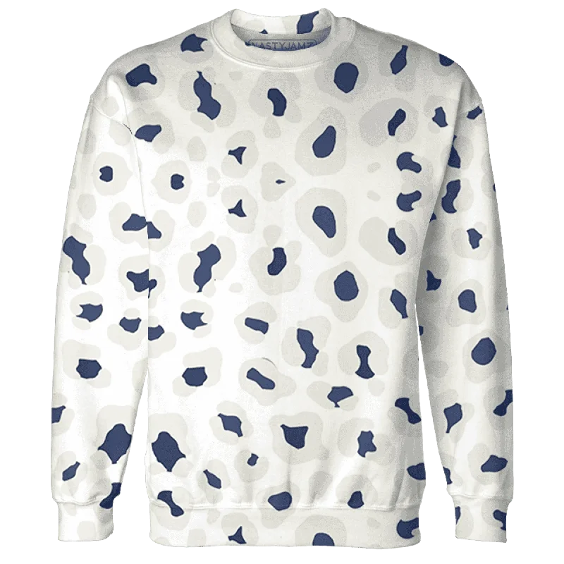 Urban-Inspired Unisex Fashion Trends Fashion Frontiers NastyJamz Low Diffused Blue 11s Sweatshirt Match Leopard Pattern All-Over Print