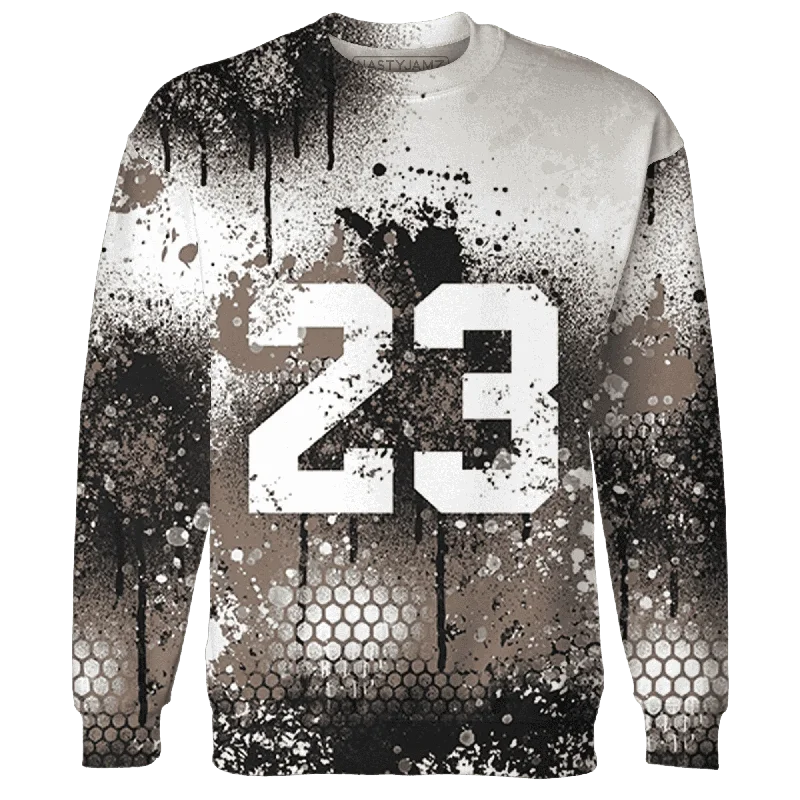 Everyday Wear For Men And Women Special Offers, Don't Miss NastyJamz Low Mocha 1s Sweatshirt Match 23 Painted Graffiti