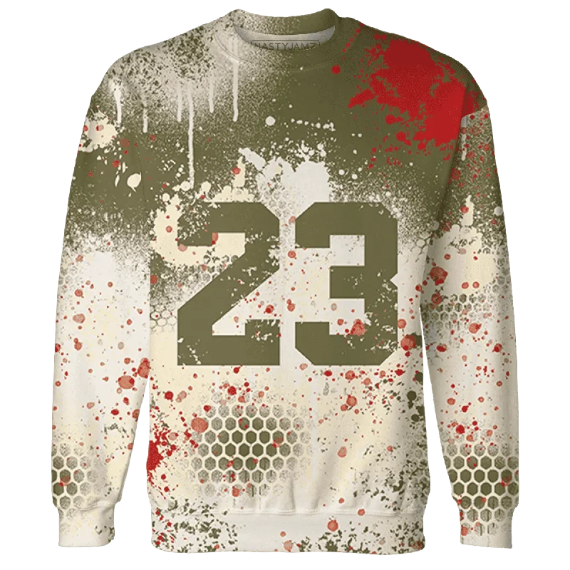 Minimalist Unisex Wardrobe Must-Haves Spring Offer NastyJamz Medium Olive 1s Sweatshirt Match 23 Painted Graffiti