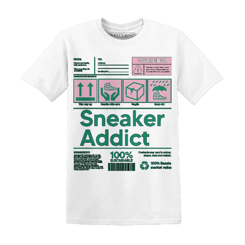 Contemporary Gender-Free Clothing Styles Fresh Styles, Fresh Deals NastyJamz Dunk Pink Malachite Medium Soft Low Sail T-Shirt Match Sneaker Addict