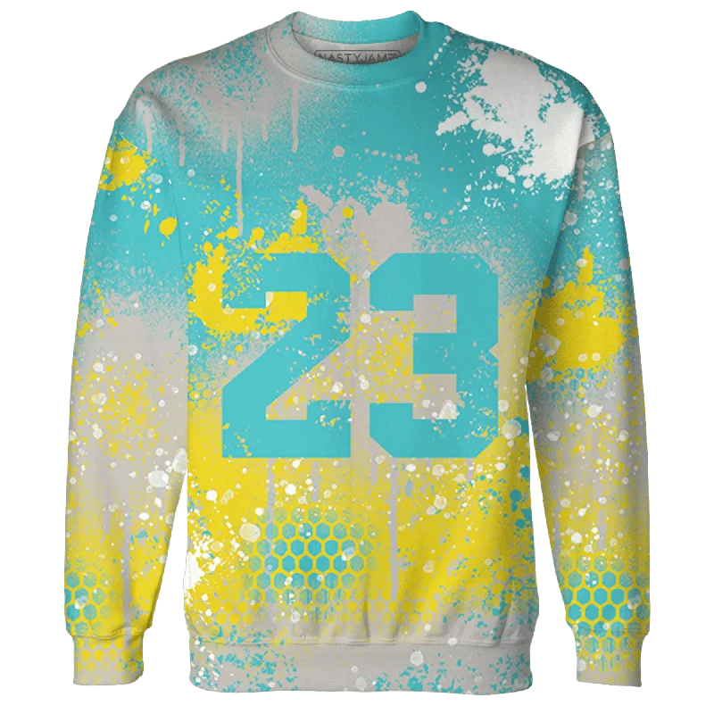 Minimalist Unisex Fashion Essentials Latest Trends NastyJamz NBL Cyan Burst 9060 Sweatshirt Match 23 Painted Graffiti