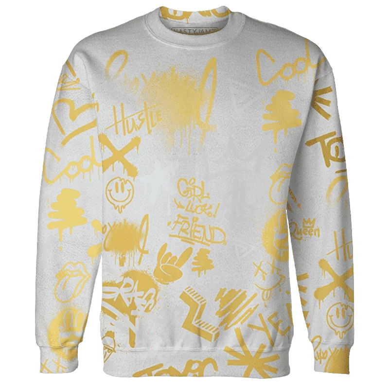 Urban Unisex Fashion Outfits Chic Trend Collection NastyJamz Paris Cement Olympics 6s Sweatshirt Match Graffiti King Doodle Style All-Over Print