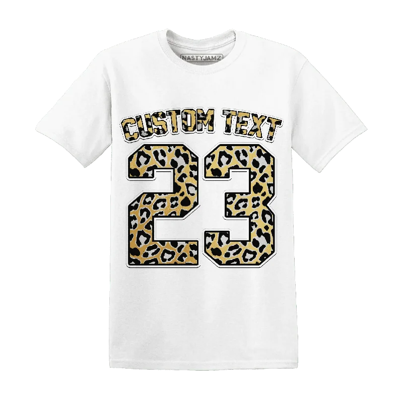 Sleek And Comfortable Unisex Wear Romantic Fashion Discounts NastyJamz Paris Cement Olympics 6s T-Shirt Match  Number 23 Leopard Custom Text