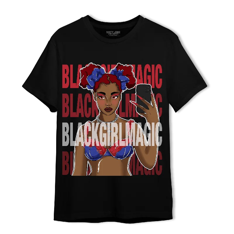 Versatile Gender-Free Wardrobe Essentials Easy Elegance Sales NastyJamz Playoffs 8s T-Shirt Match Black Magic Girl Selfie