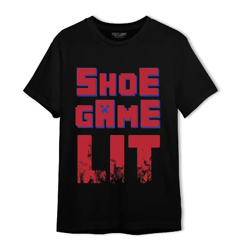 Soft And Breathable Unisex Loungewear Absurdly Cheap Sale NastyJamz Playoffs 8s T-Shirt Match Shoe Game Lit