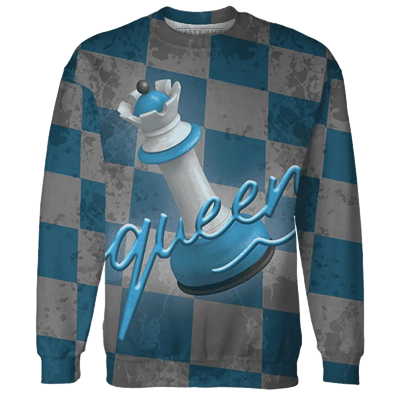 Lightweight And Breathable Unisex Wear Timeless Elegance Redefined NastyJamz Powder Blue 9s Sweatshirt Match Black Queen All-Over Print