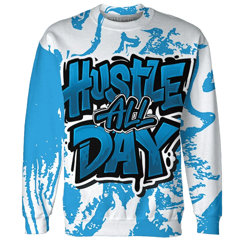 Casual And Trendy Unisex Fashion Staples Latest Fashion NastyJamz Powder Blue 9s Sweatshirt Match Hustle All Day All-Over Print