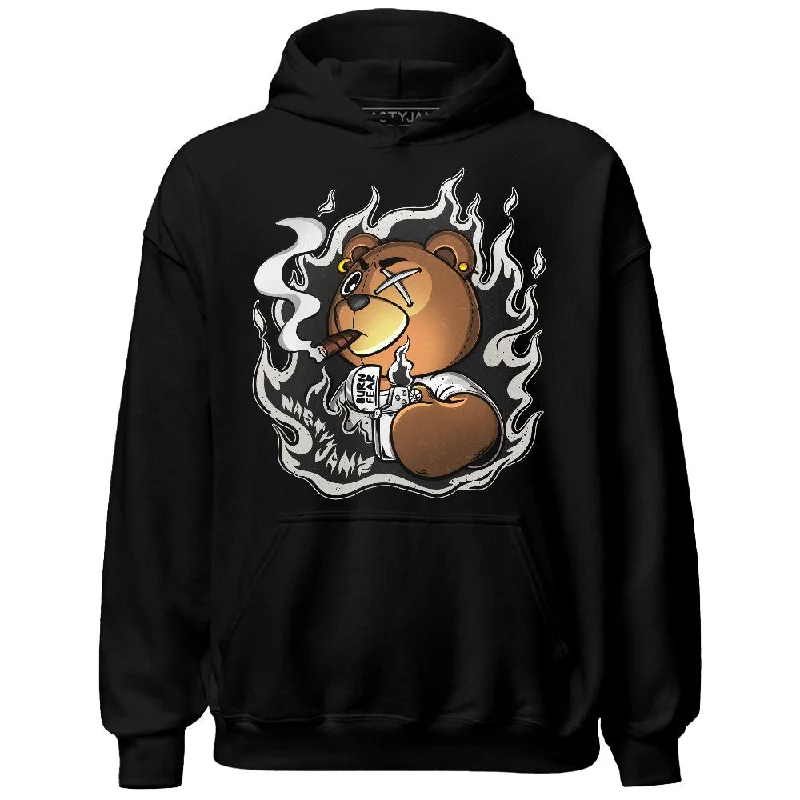 Trendy Unisex Streetwear Fashion Exclusive Discounts Reverse Metallic 5s NastyJamz Hoodie Match BER Burn Fear