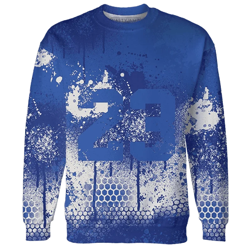 Trendy Unisex Get The Latest Trends NastyJamz VaporMax Game Royal Blue Sweatshirt Match 23 Painted Graffiti