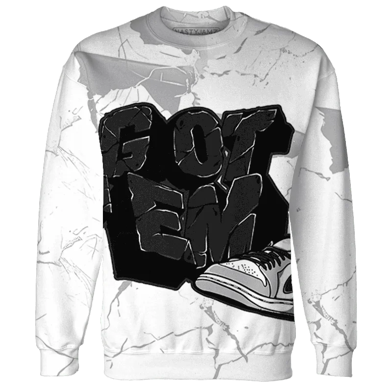 Unisex Everyday Fashion Essentials Bold Style Discounts NastyJamz Wolf Grey 1s Sweatshirt Match Got Em All-Over Print