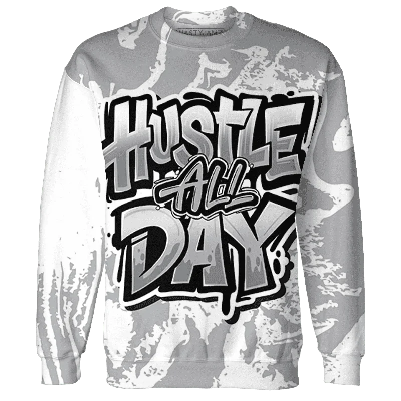 High-Quality Unisex Fashion Basics Huge Markdowns NastyJamz Wolf Grey 1s Sweatshirt Match Hustle All Day All-Over Print